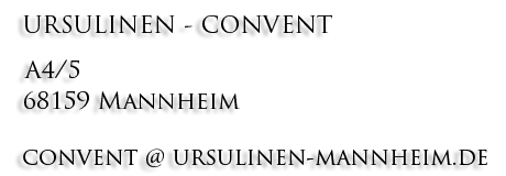 e-mail an das Ursulinen Convent Mannheim senden